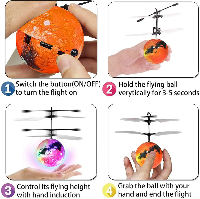 Magic Flying Boomerang Ball Toys For Kids With LED Light Remote Control  Helicopter Induction Hover Ball Toy Boys And Girls Gifts