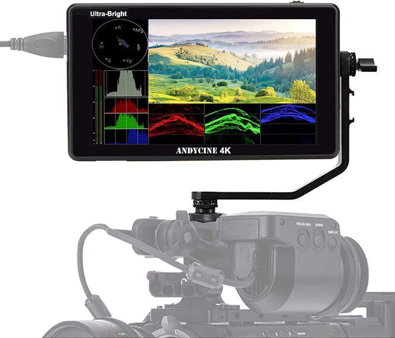 ANDYCINE C6 6 2600cd/m² HDR/3D Lut 4K HDMI Touchscreen Monitor for DSLR and Mirrorless Camera,Camera Recorders feathures HDMI Input/Output 1920x1080 Panel