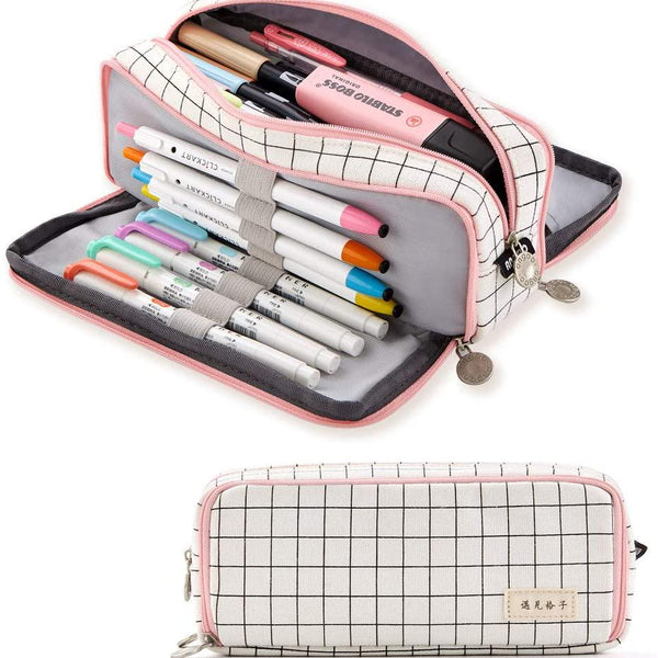 Angoo Multi Pockets Pencil Case Pen Bag Canvas Handheld Storage Pouch  Organizer for Stationery for Sale New Zealand, New Collection Online