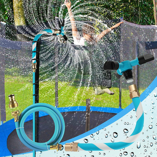 AOJI Trampoline Sprinkler for Outdoor Kids Trampoline Backyard Water Yard Sprinkler Sport Summer Water Toys for Boys Girls (49.2 Ft)
