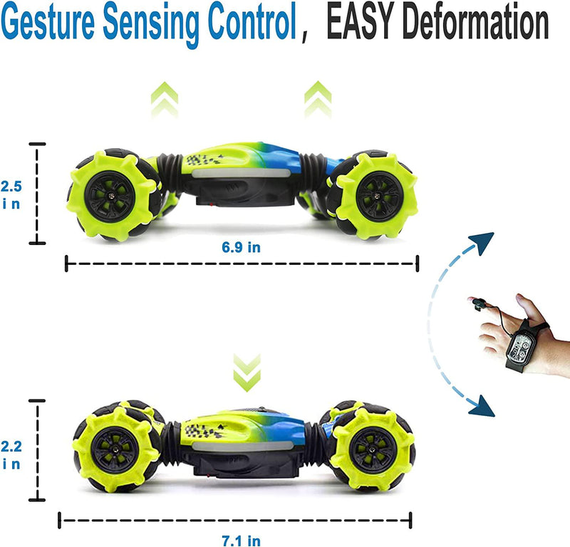 4WD 2.4GHz Gesture Sensing Twist RC Stunt Car Watch Remote Control Off-Road  Toys