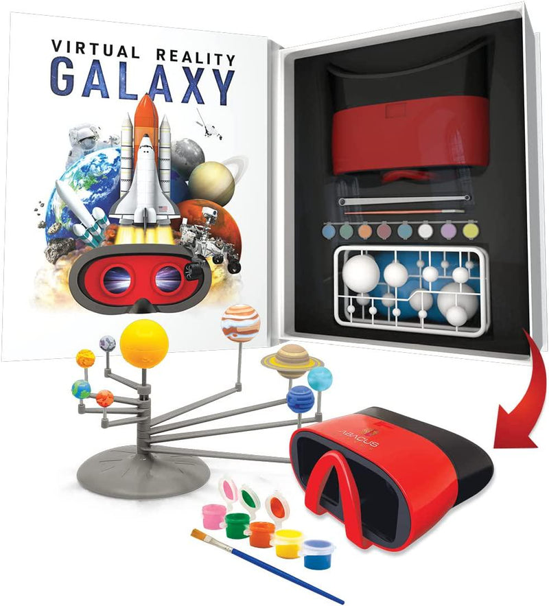 Abacus Brands Virtual Reality Galaxy - Illustrated Interactive VR/AR Book and STEM Learning Activity Set