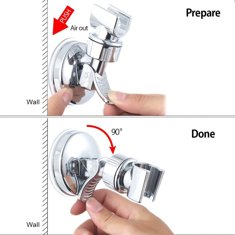 Adjustable Shower Head Holder, Bathroom Suction Cup Handheld Shower Head  Bracket, Removable Handheld Showerhead & Wall Mounted Suction Bracket