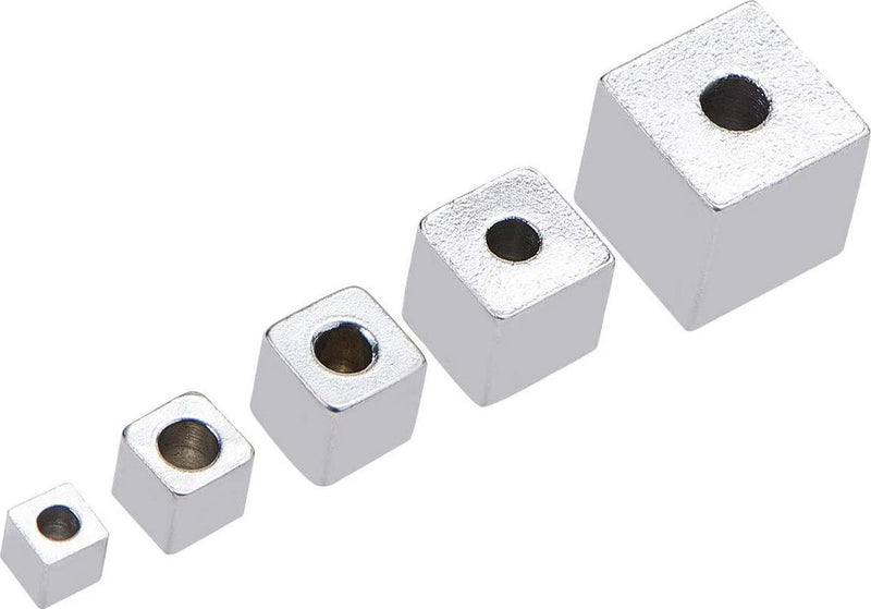 Airssory 50 Pcs 5-Size Stainless Steel Cube Loose Beads Spacer for Necklace Bracelet Earrings Jewelry Making DIY Craft - 4/5/6/8mm