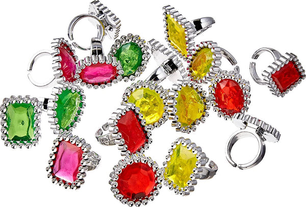 Amscan Jewel Rings Value Pack Favor 18 Pieces