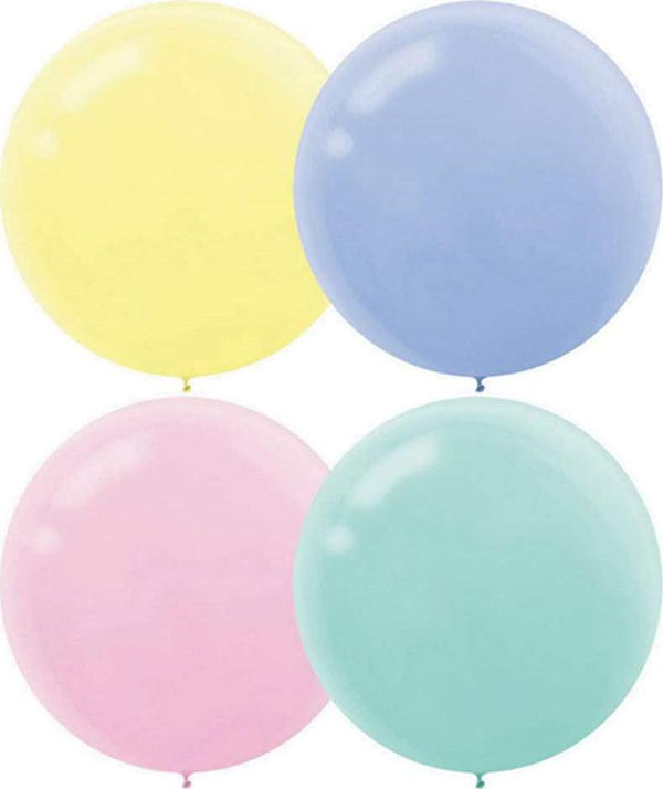 Amscan Pastel Assorted Latex Balloons 4 Pieces, 60 cm Size