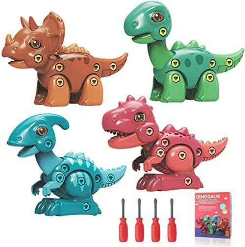 Ankemei Take Apart Dinosaur Toys Set for Kids STEM Construction Building Toys for Boys Girls Age 3 -12 Year Old