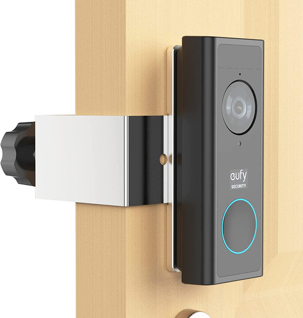 Anti-Theft Doorbell Mount Design for eufy Video Doorbell 1080P (Bat),No Drill,Not Rust, Not Block Doorbell Sensor,VMEI Door Mount for Home Apartment Office Room Renters-Silver