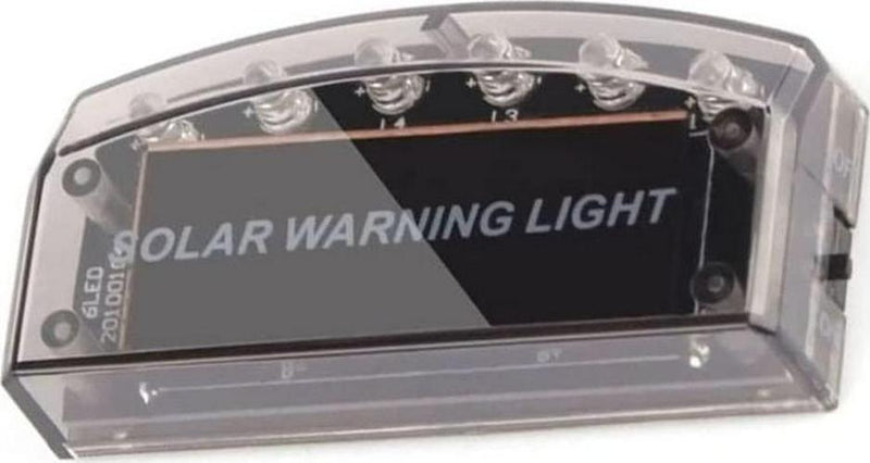 Anti-Theft Flashing Light Blue Car Burglar Alarm Light 6 LED Car Alarm  Warning Light Solar Powered