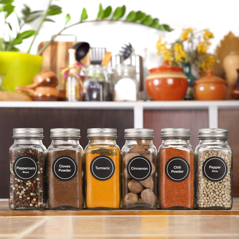 spice jars with labels 4 oz
