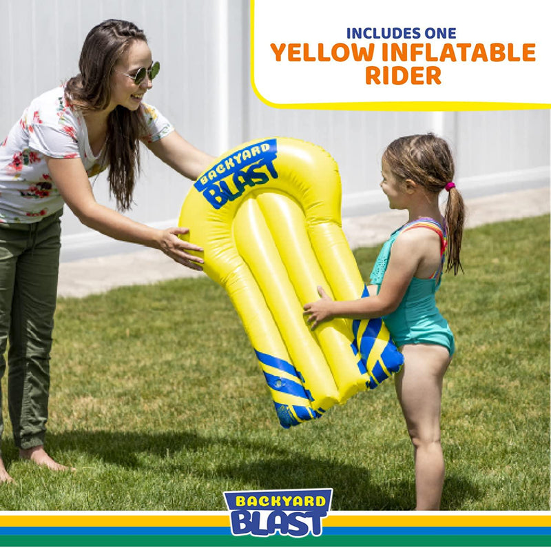 BACKYARD BLAST - 50&#039; x 10&#039; Heavy Duty Waterslide - Includes Rider, Sprinkler, Carrying Bag - Extra Thick to Prevent Tears and Rips - Easy to Assemble
