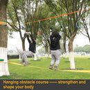 BRAVEWAY Ninja Warrior Obstacle Course for Kids Slackline Kit Ninja Line Monkey Bars Kit with 2 x 40-ft Slacklines Included 8 Accessories