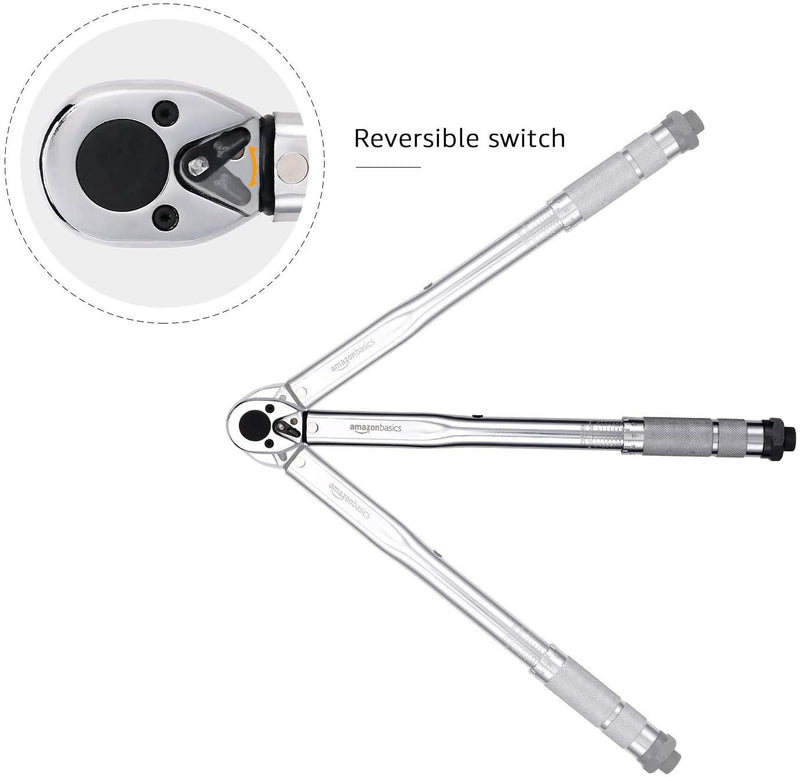 Basics 3/8-Inch Drive Click Torque Wrench - 15-80 ft.-lb, 20.4-108.5 Nm
