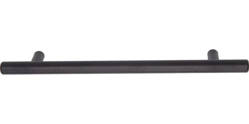 Basics Euro Bar Cabinet Handle (1/2 Diameter), 8.69 Length (6.31 Hole Center), Flat Black, 10-Pack