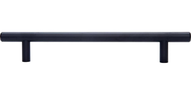 Basics Euro Bar Cabinet Handle (1/2 Diameter), 8.69 Length (6.31 Hole Center), Flat Black, 10-Pack