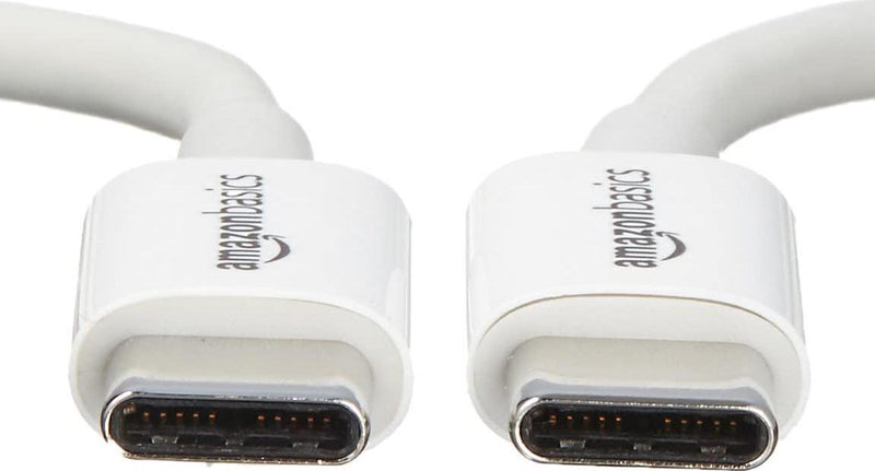 Basics USB Type-C to USB Type-C 2.0 Cable - 3 Feet (0.9 Meters) - White