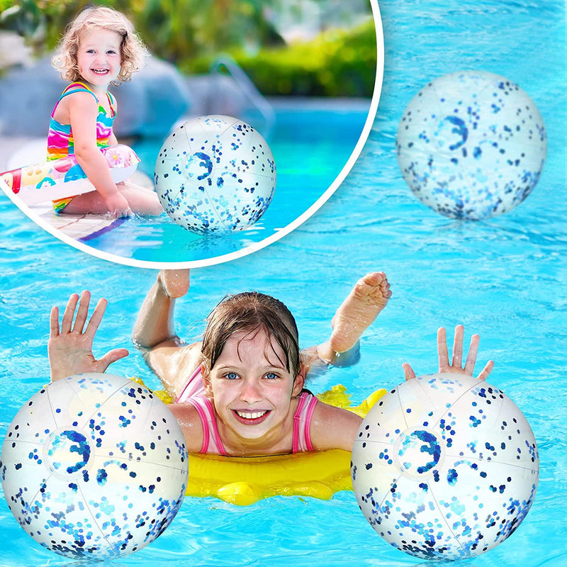 Beach Balls 3 Pcs 12 Inch Inflatable Ball Beach Ball Swimming Pool Ball Enjoyable Pool Float Balls for Outdoor Activity Birthday Summer Party Favors Water Toys