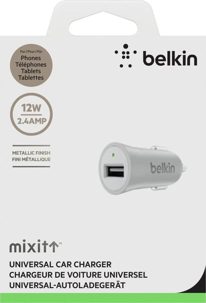 Belkin F8M730btSLV MIXIT Metallic Car Charger, Silver