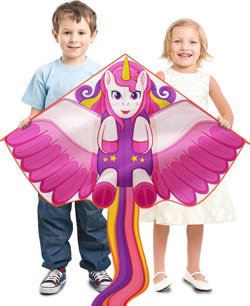 Best Kites Unicorn Kite Toy for Kids Adults Beginners Boys Girls Beach Park Outdoor Activites Games - Easy to Fly and Carry and Assemble