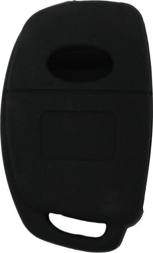(Black) - Fassport Silicone Cover Skin Jacket fit for Hyundai 3 Button Flip Remote Key Hollow Texture CV9102 Black