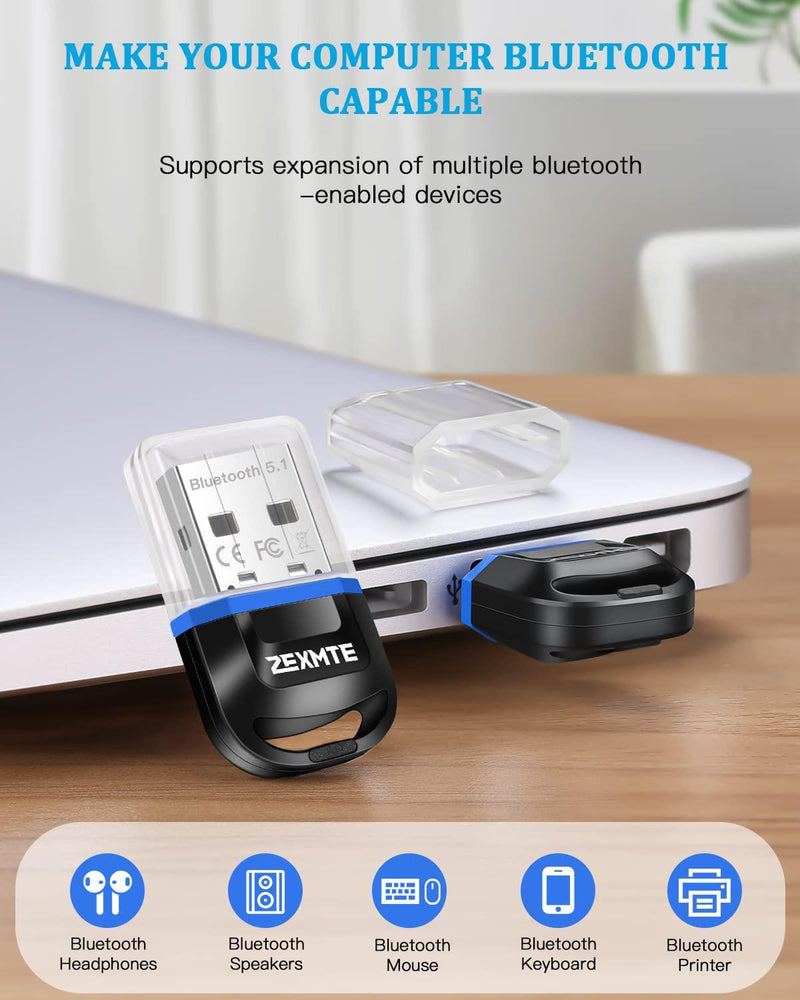 Zexmte Long Range USB Bluetooth 5.1 Adapter Dual Antenna – zexmte
