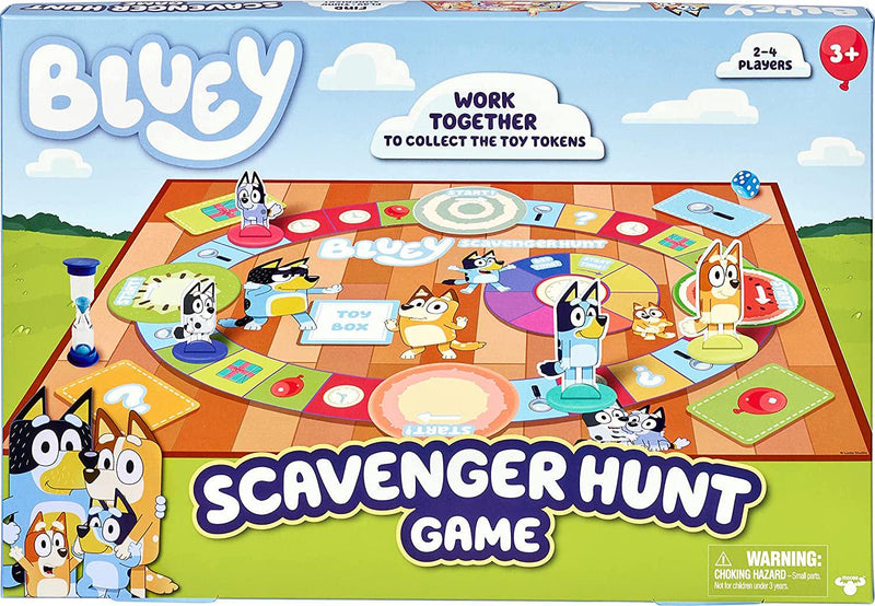 Bluey Games Scavenger Hunt Official Board Game Family Game 2-4 Players