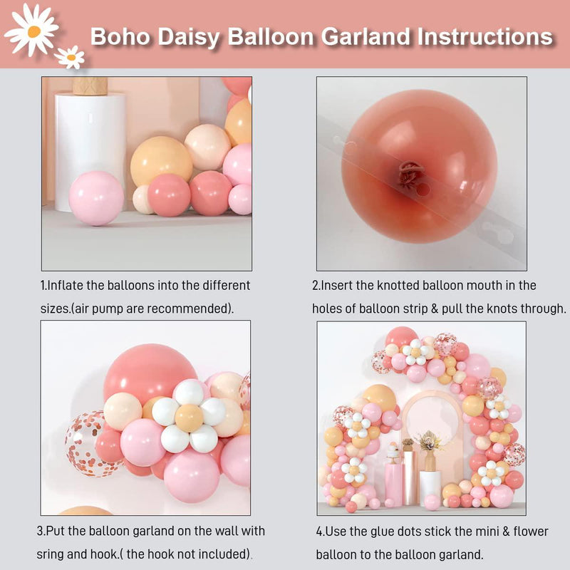 Daisy Flower Girl, Retro Daisy Balloon Flower Balloon Kit, Floral Balloons  Two Groovy, Boho, Double Stuffed Balloon Garland Kit, Birthday 