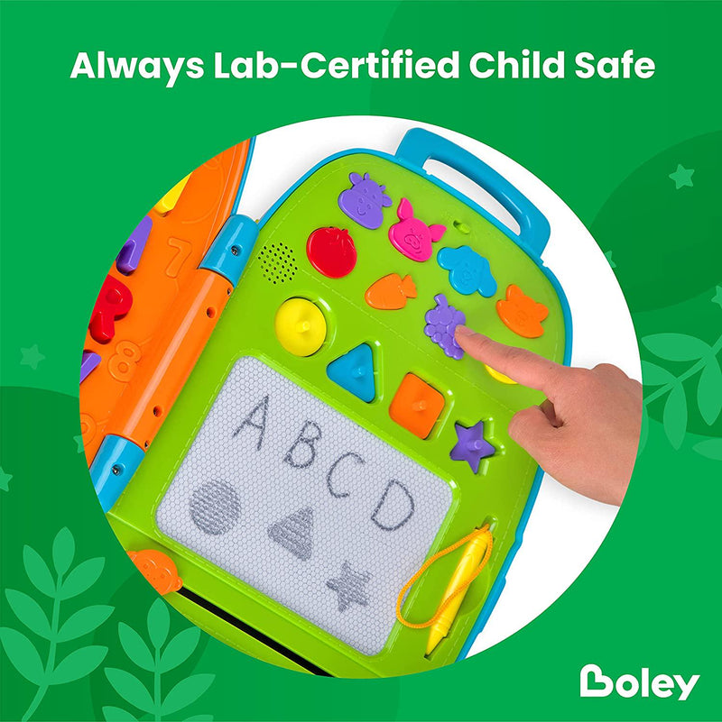 Boley Alphabet Learning Backpack - Interactive Educational Doodle Board Set with Letters, Color Buttons and More - Toddler Toys and Activities for Ages 3+