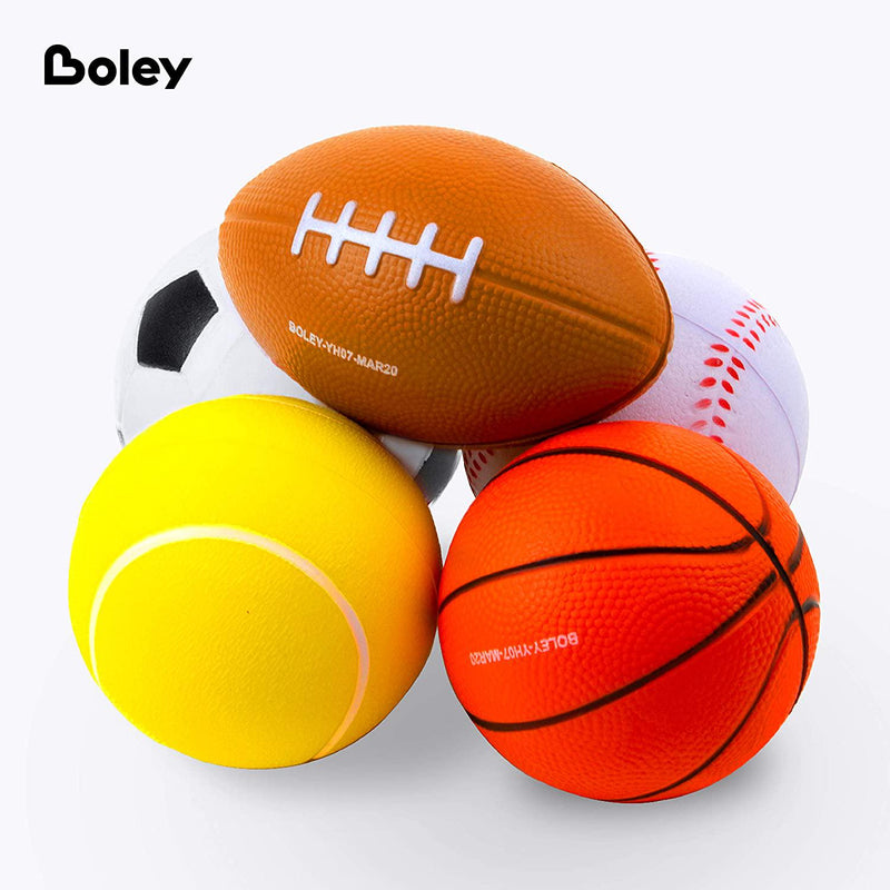 Boley Sports Ball Sets - Soccer Balls, Football, Basketballs, and Baseball - Playground Ball Sets for Outdoor and Indoor Play