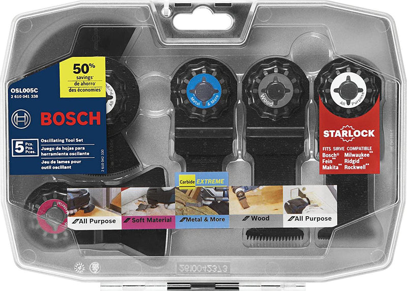 Bosch OSL005C Five-Piece Starlock Accessory Set with Case
