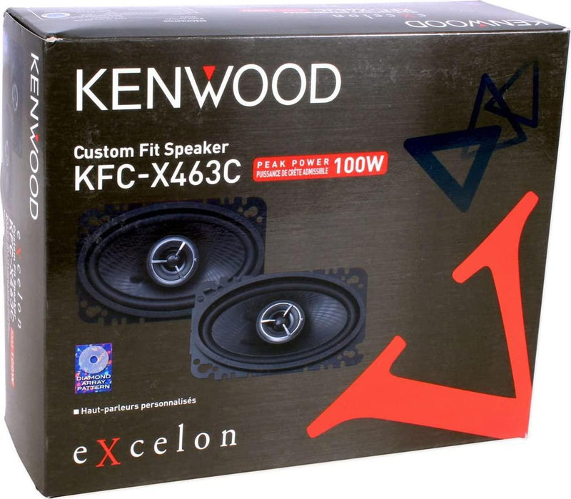 Brand New Kenwood Excelon KFC-X463C 4 x 6 2 Way Pair Of Car Audio Speakers Totalling 200 Watts Peak / 60 Watts RMS