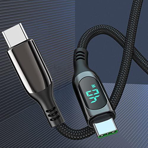 chipofy USB C Cable, LED Power Display E-Marker PD 100W 5A Fast Charging  6.6ft 480Mbps Data Transmission Type C Cable for MacBook Pro, Samsung  Galaxy