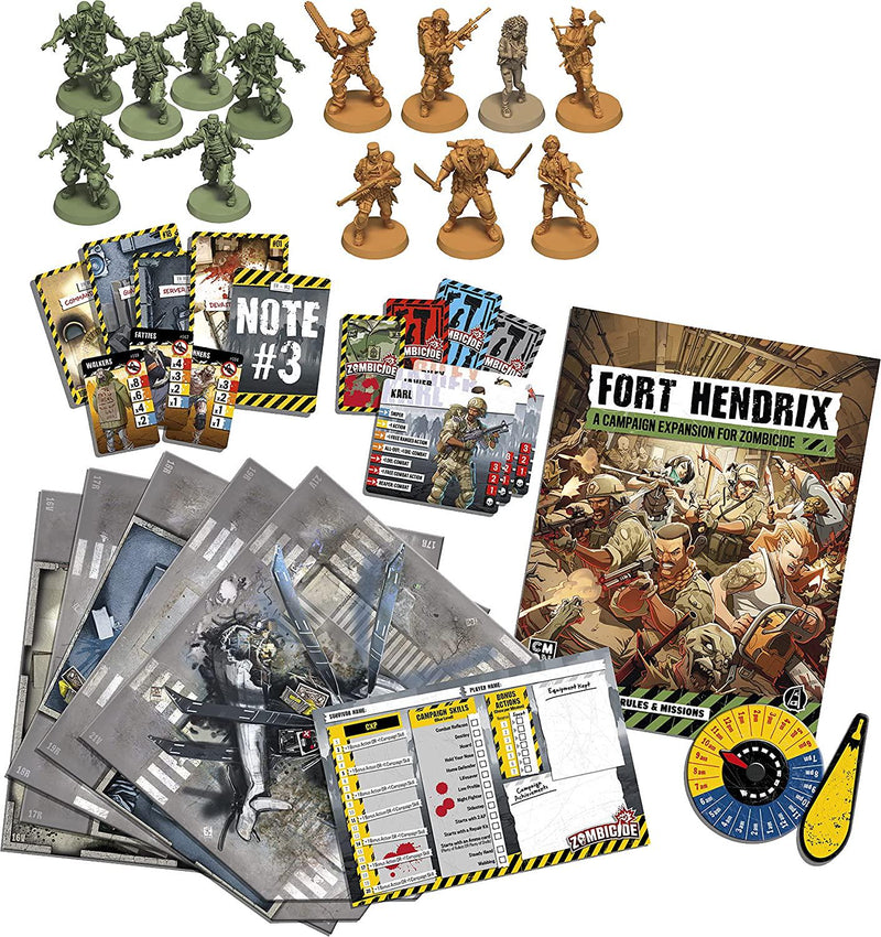 CMON Zombicide 2nd Edition Fort Hendrix A Campaign Expansion for Zombicide, Various, ZCD003