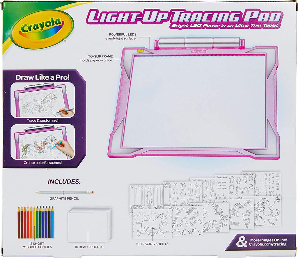 CRAYOLA 04-0908 Light Up Tracing Pad Light Board, Pink, Multi