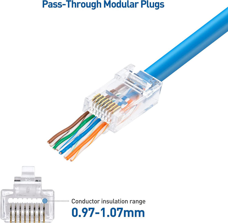 Cat6 28AWG RJ45 Modular Plug with Strain Relief Boot