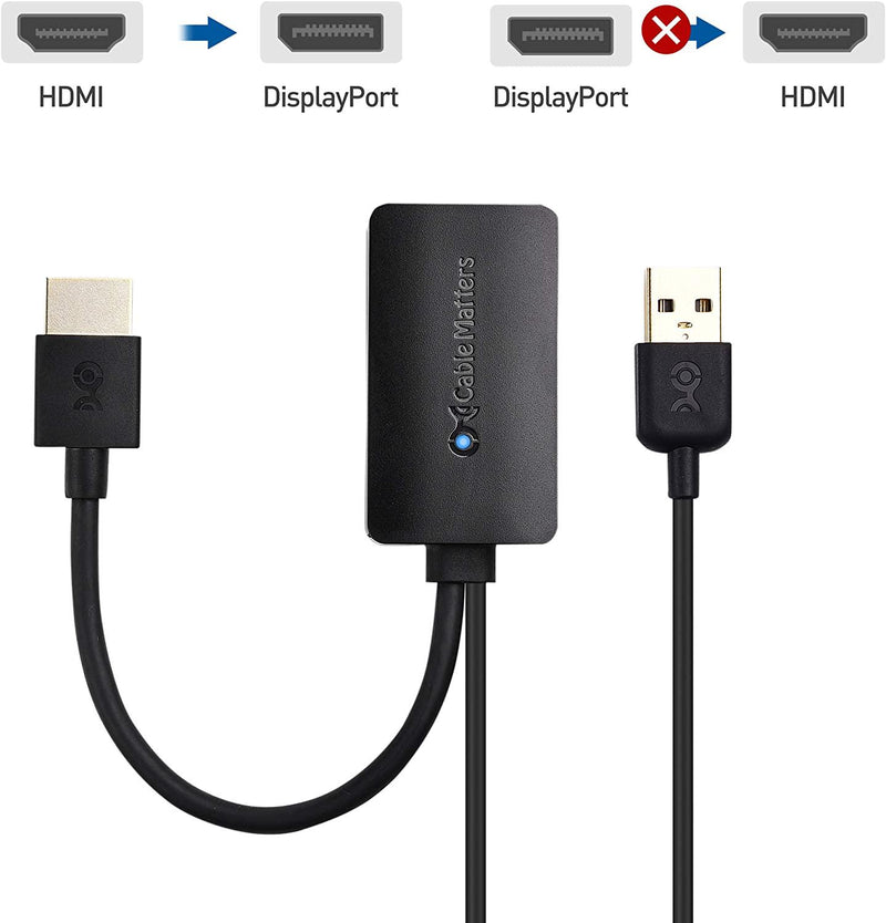  Rankie DisplayPort (DP) to HDMI Adapter, 4K Resolution Ready  Converter with Audio (Black) : Electronics
