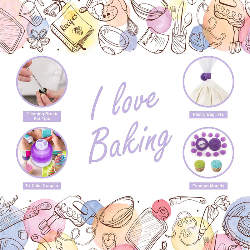 Cake Decorating Supplies Kit for Beginners, Set of 137, Baking Pastry Tools