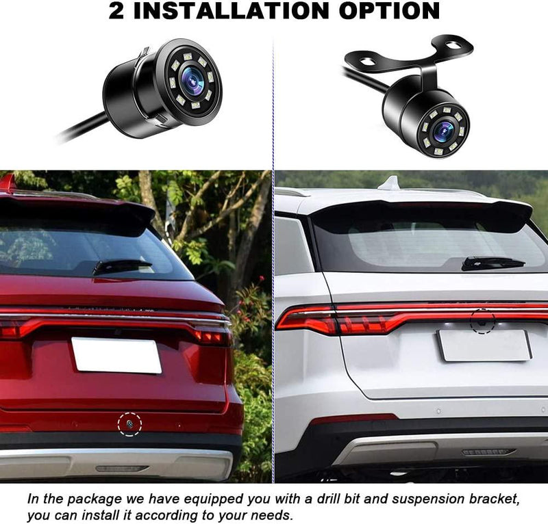 Car Backup Camera, Niloghap Universal IP69K Waterproof Rear View Camera, IR Night Vision with Tracking Lines Reverse Camera for Car Pickup Truck SUV RV Van