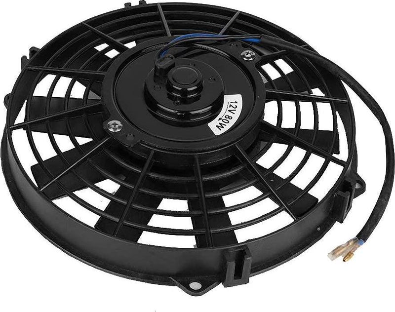 Car Cooling Fan, 12V 80W 9inch Universal Car Curved Blade Air Conditioner Condenser Electric A/C Cooling Fan Ventilation