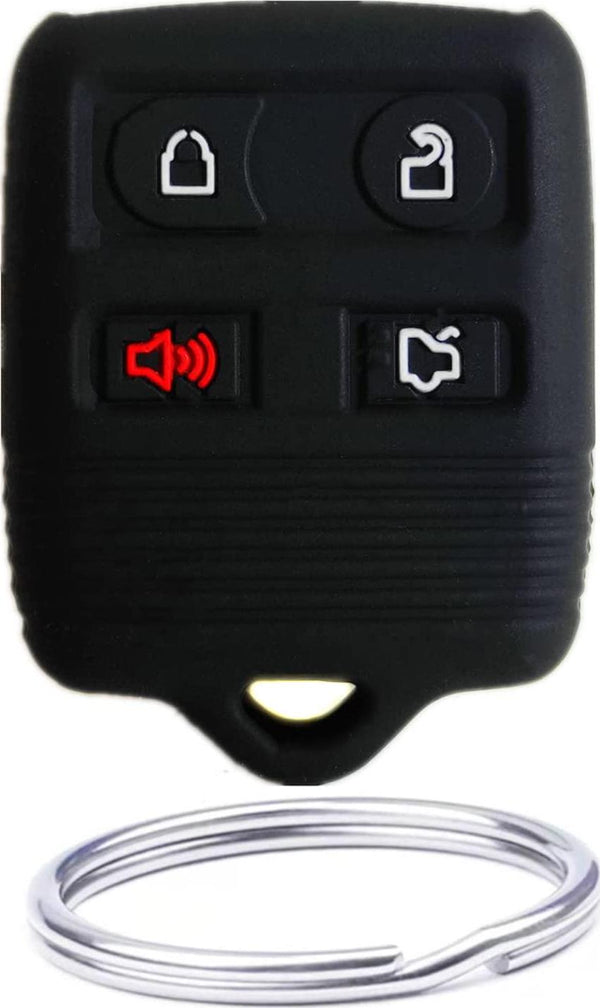 Car keychain keyless entry remote control silicone protective cover for Ford Lincoln Mercury Mazda CWTWB1U331 GQ43VT11T CWTWB1U345 4-btn