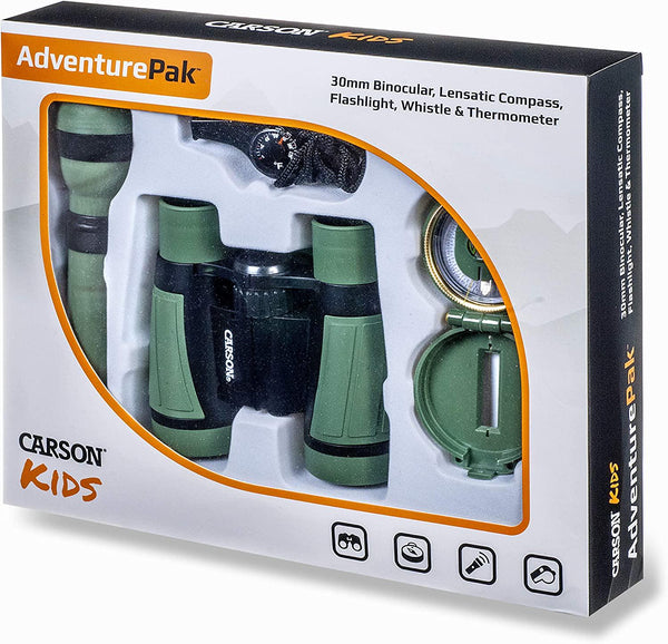 Carson AdventurePak Featuring 30mm Binoculars and Outdoor Accessories