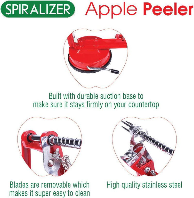Apple Peeler Corer, Long Lasting Chrome Cast Magnesium Alloy Apple Peeler  Slicer