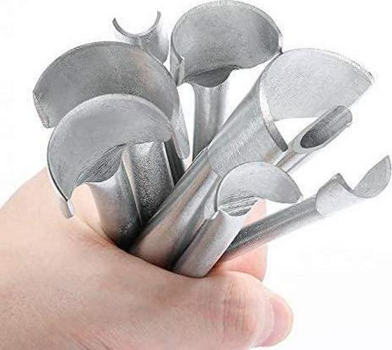 Half-Round Shaped Leather Cutter Punch 40mm Strap End Punch Tool 2 Pack, Size: 40 mm, Silver