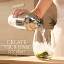 Cocktail Set Bartender Kit and Cocktail Shaker: 10-Piece Bar Tool Set with Stylish Bamboo Stand | Perfect Home Bartending Kit and Martini Cocktail Shaker Set for an Awesome Drink Mixing Experience