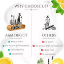 Cocktail Set Bartender Kit and Cocktail Shaker: 10-Piece Bar Tool Set with Stylish Bamboo Stand | Perfect Home Bartending Kit and Martini Cocktail Shaker Set for an Awesome Drink Mixing Experience