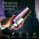 Cocktail Set Bartender Kit and Cocktail Shaker: 10-Piece Bar Tool Set with Stylish Bamboo Stand | Perfect Home Bartending Kit and Martini Cocktail Shaker Set for an Awesome Drink Mixing Experience