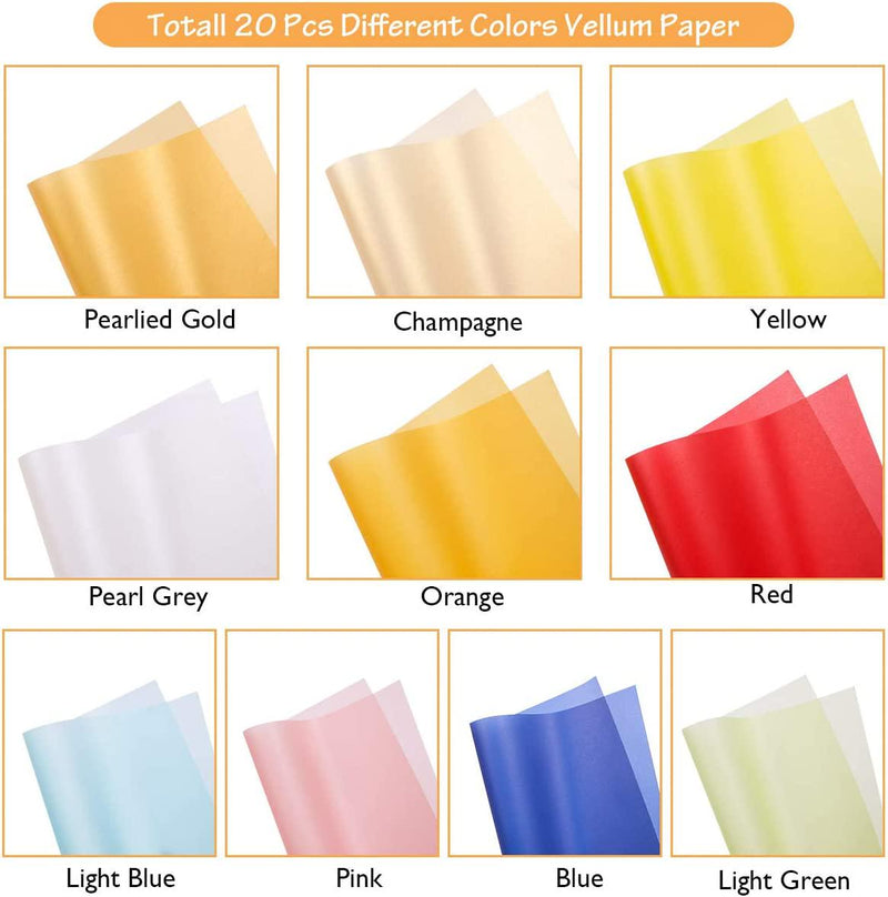Metallic Gold Vellum Paper Sheets 8.5 x 11 inch 100gsm Translucent  Printable Tracing Clear Paper for Sketching Tracing Drawing Drafting Pack  of 50 by