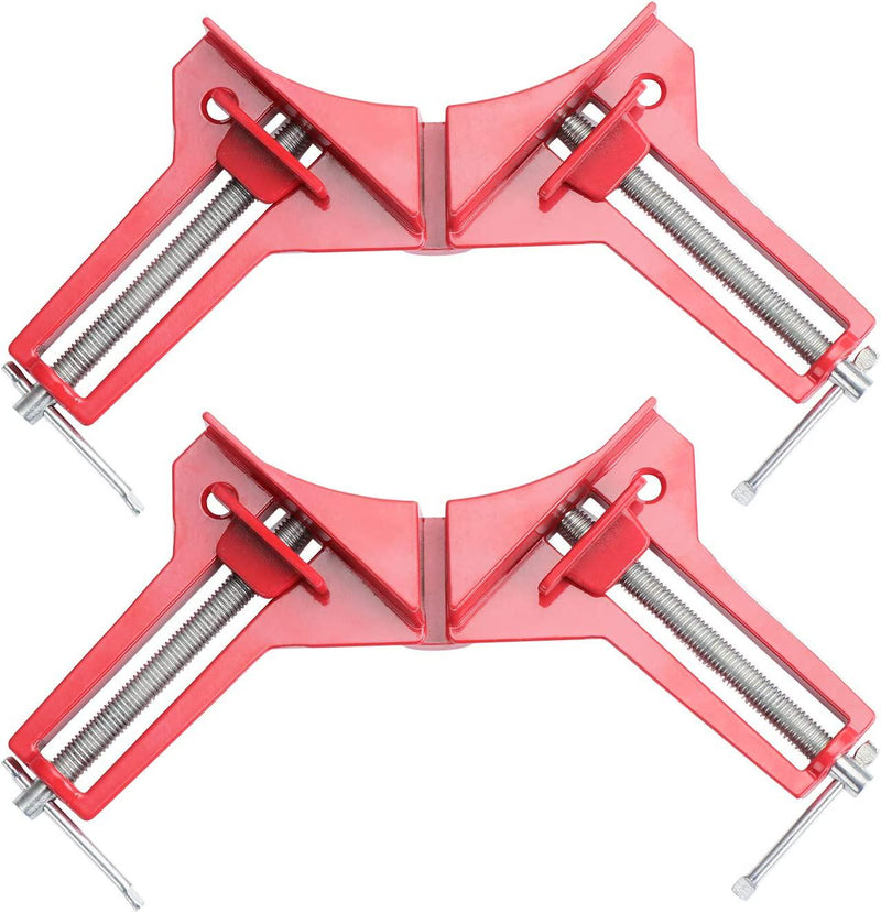 Coolty Corner Clamps for Woodworking, 4pcs 90 Degree Right Angle Clamp, Adjustable Wood Vice Miter Clamp for Picture Photo Frame Fish Tank Furniture Right Angle Fixing