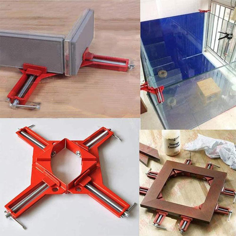 Coolty Corner Clamps for Woodworking, 4pcs 90 Degree Right Angle Clamp, Adjustable Wood Vice Miter Clamp for Picture Photo Frame Fish Tank Furniture Right Angle Fixing