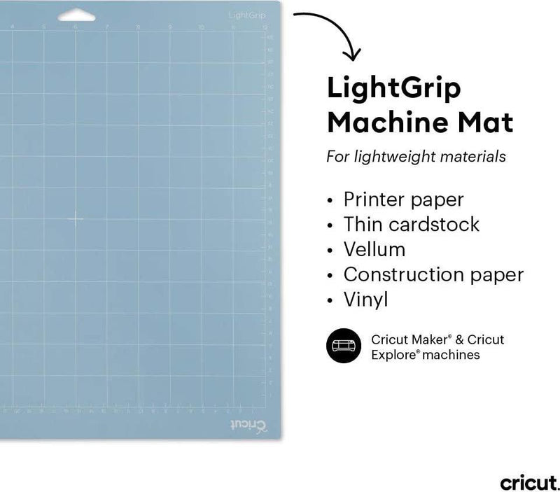 Cricut LightGrip Adhesive Cutting Mat 12 x12 - for Cricut Explore Air 2/Cricut Maker - 3 Pack